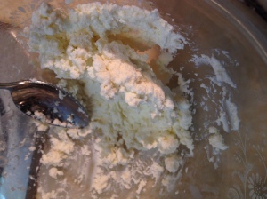 Mix in the heavy whipping cream